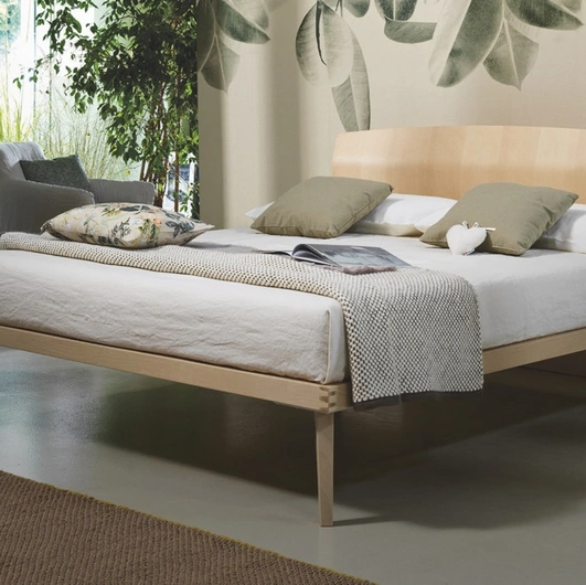 Letto Simplicity Project Idea in legno di faggio di Dorsal