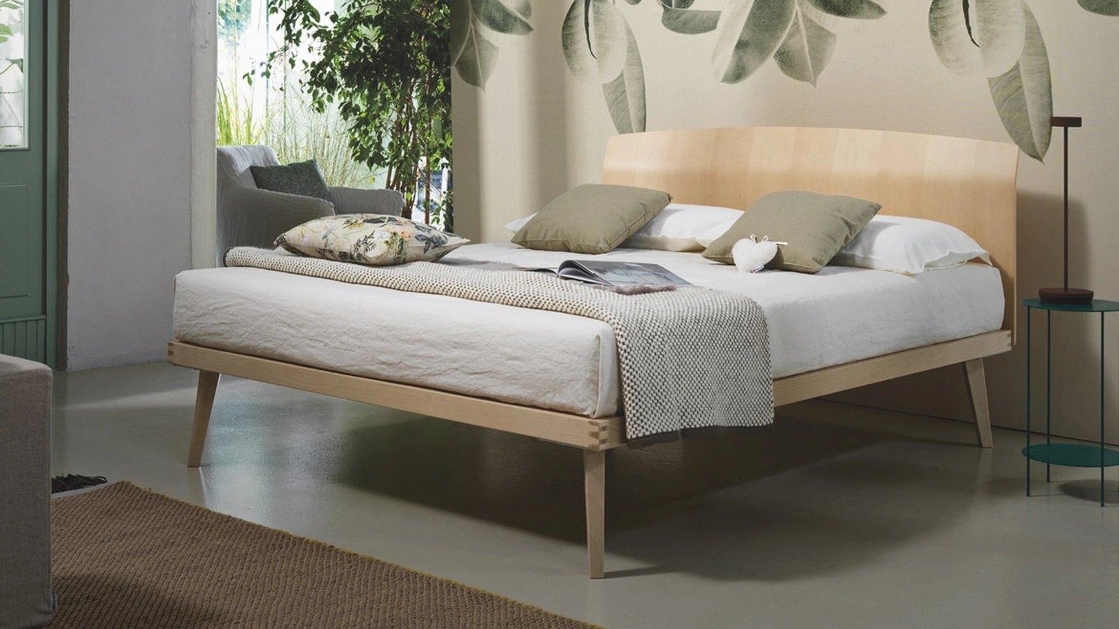 Letto Simplicity Project Idea in legno di faggio di Dorsal