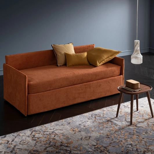 Letto singolo in tessuto Prime Colibrì Ponte con letto estraibile di Altrenotti