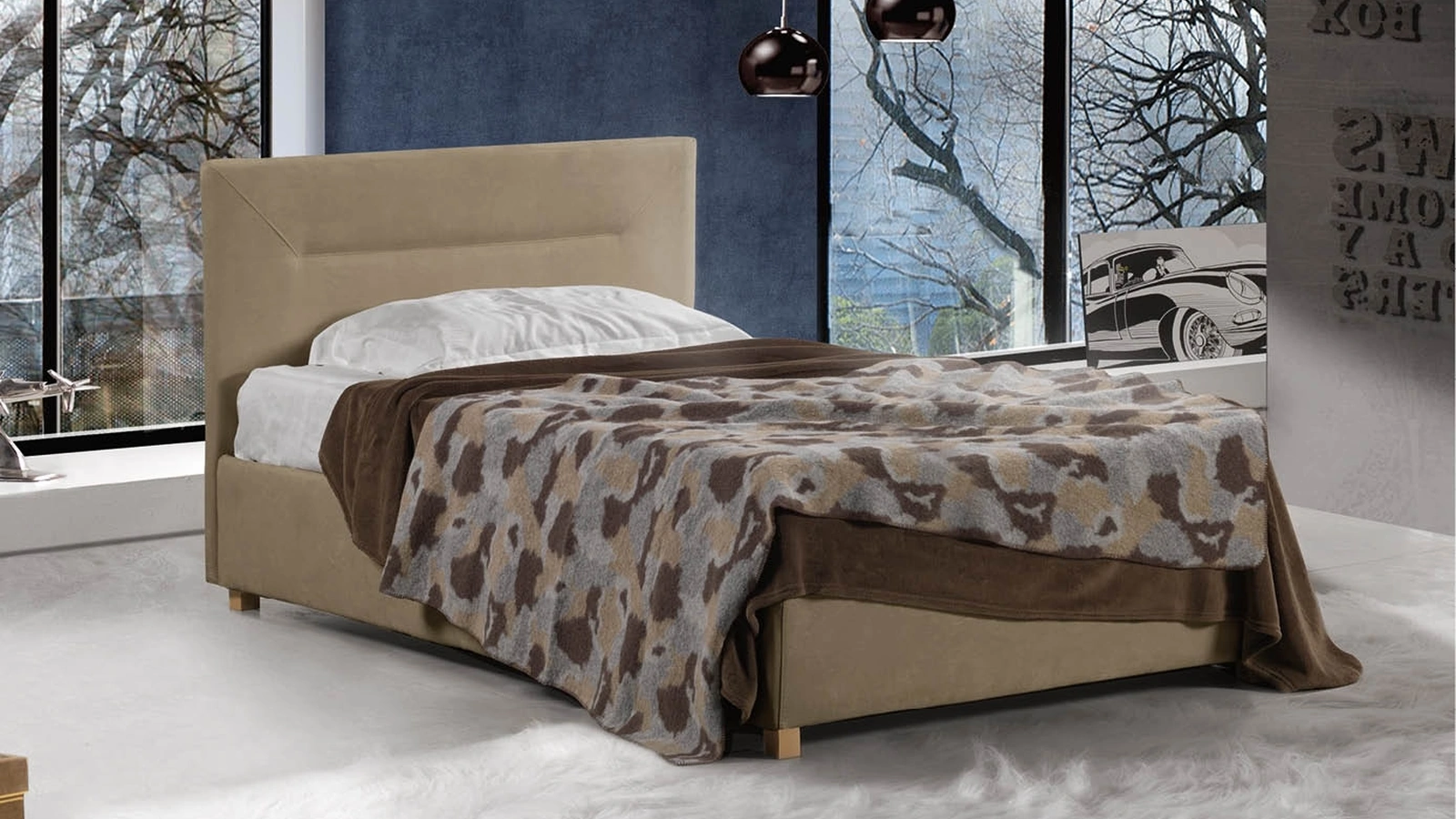 Letto singolo Centauro di Lettissimi 