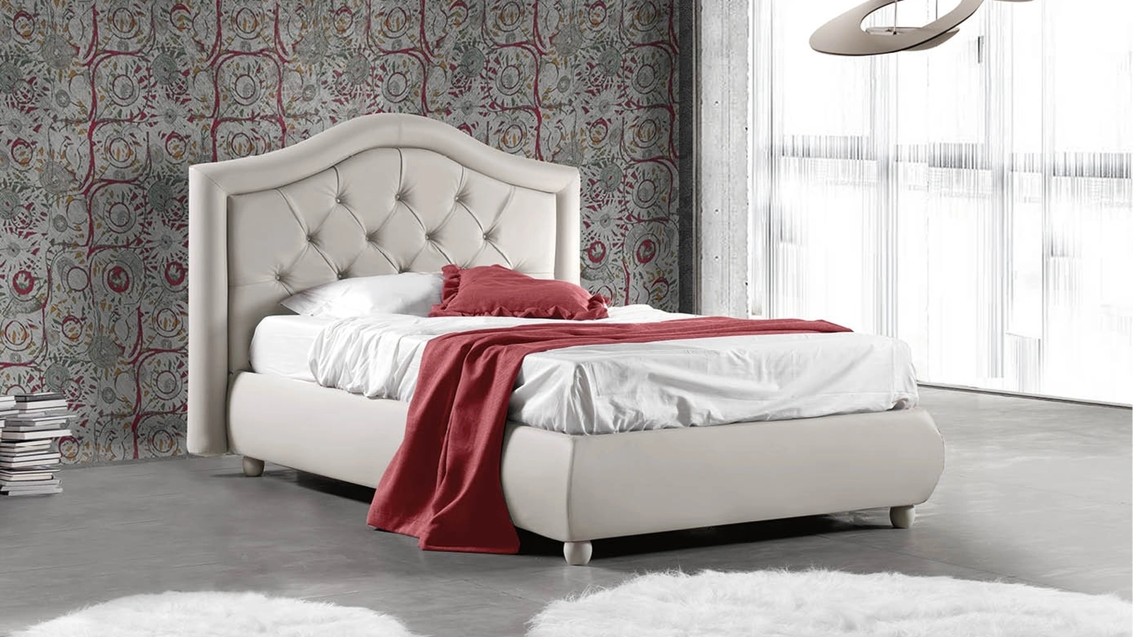 Letto singolo Sogno Capitonné di Lettissimi 