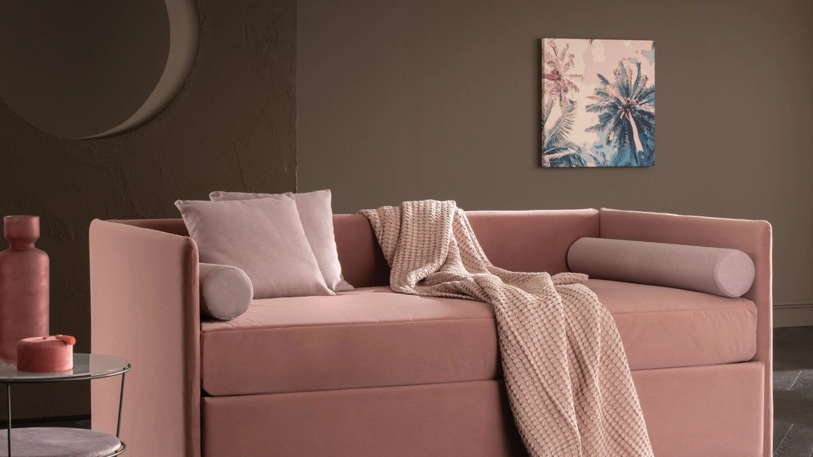 Letto singolo in tessuto Soul Young Teddy completo alto con letto estraibile di Altrenotti