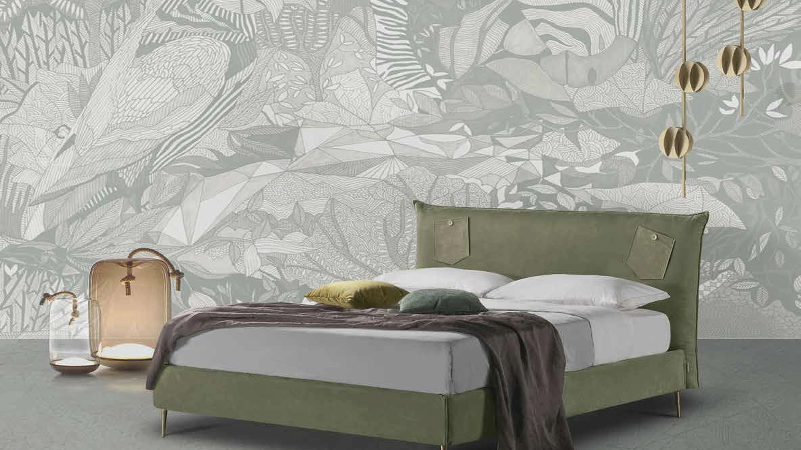 Letto in tessuto imbottito Sirio di Lettissimi