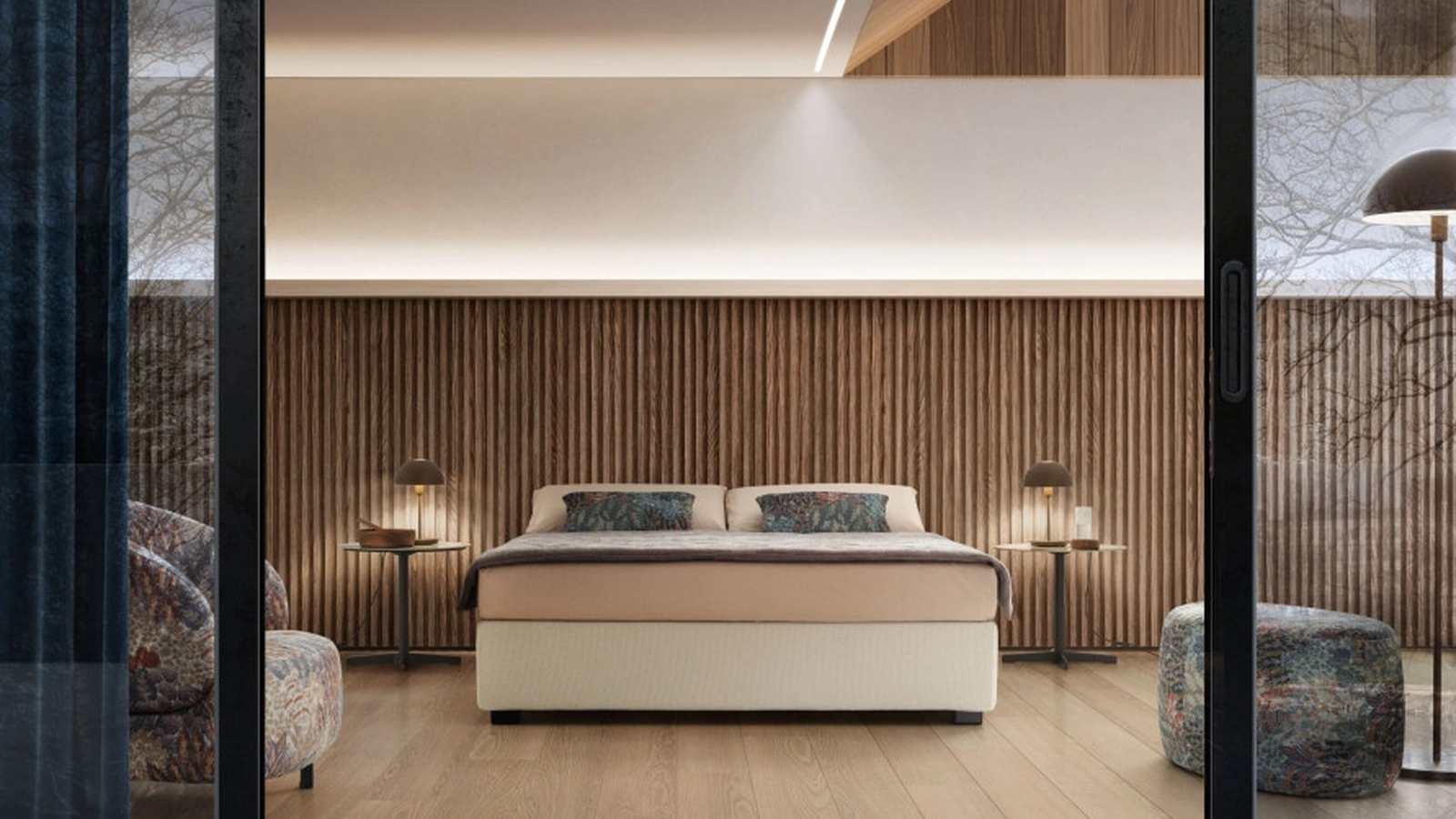 Letto in tessuto Sommier di Le Comfort