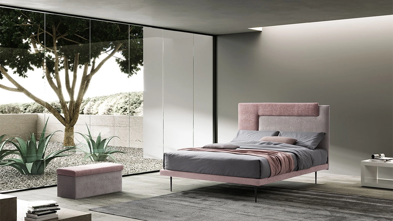 Letto Spazio Dinamic con testiera di Stilfar Italia