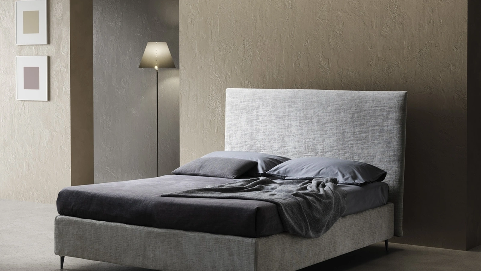 Letto in tessuto con testiera Bella di Stilfar Italia