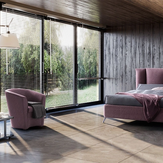 Letto Cosmo in tessuto imbottito di Stilfar Italia