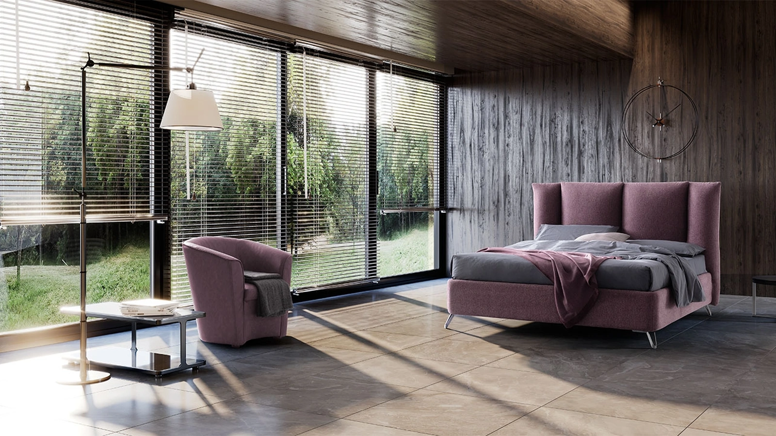 Letto Cosmo in tessuto imbottito di Stilfar Italia