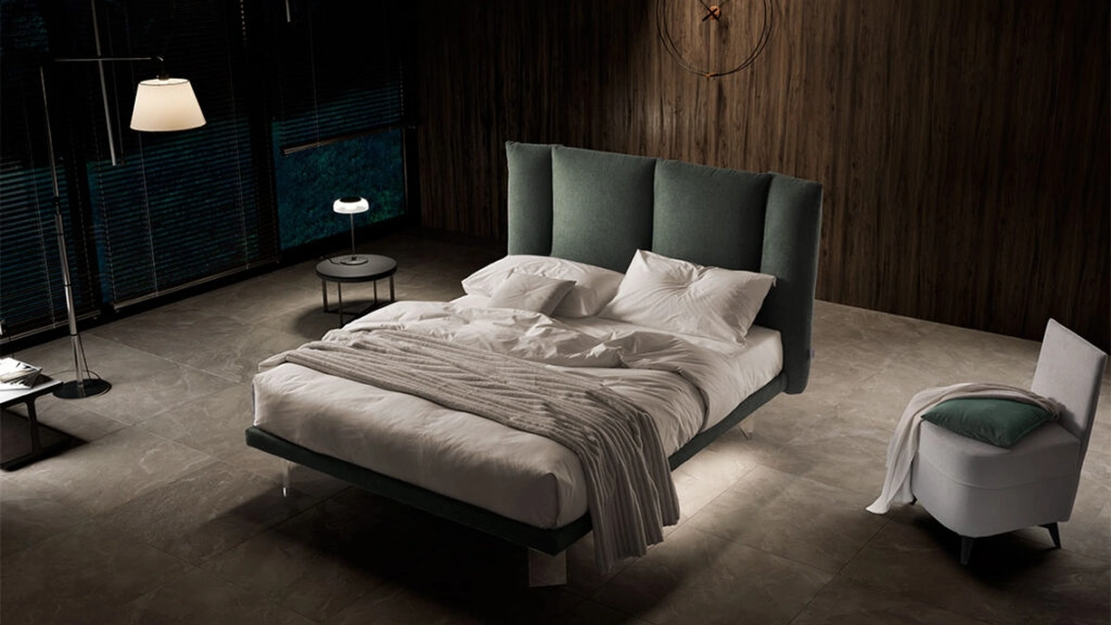 Letto Cosmo in tessuto imbottito di Stilfar Italia