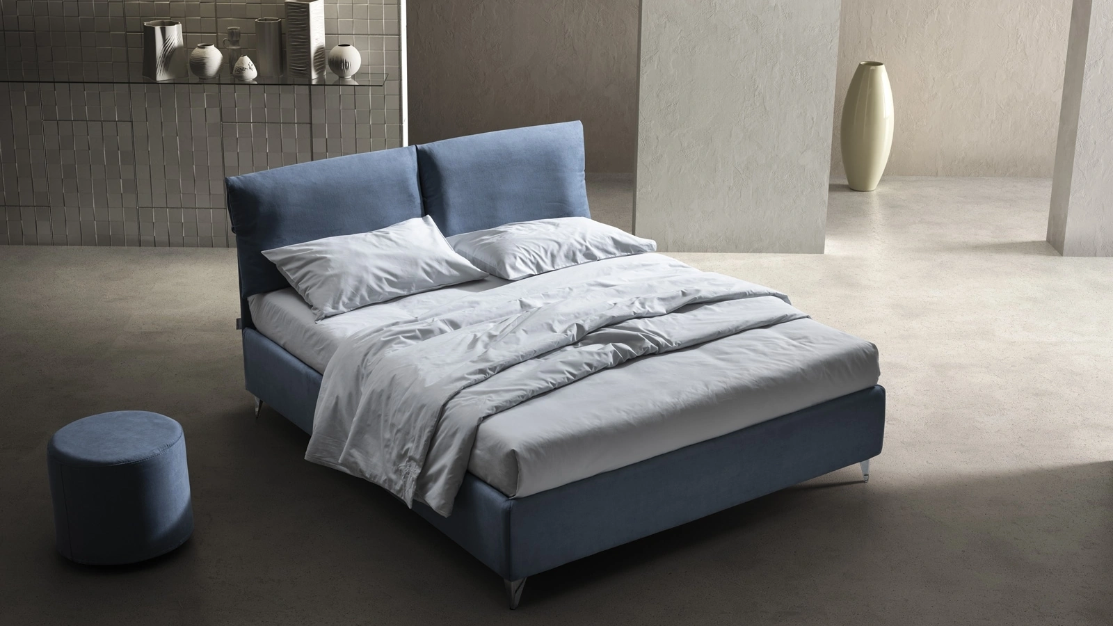 Letto matrimoniale in tessuto Grazia di Stilfar Italia