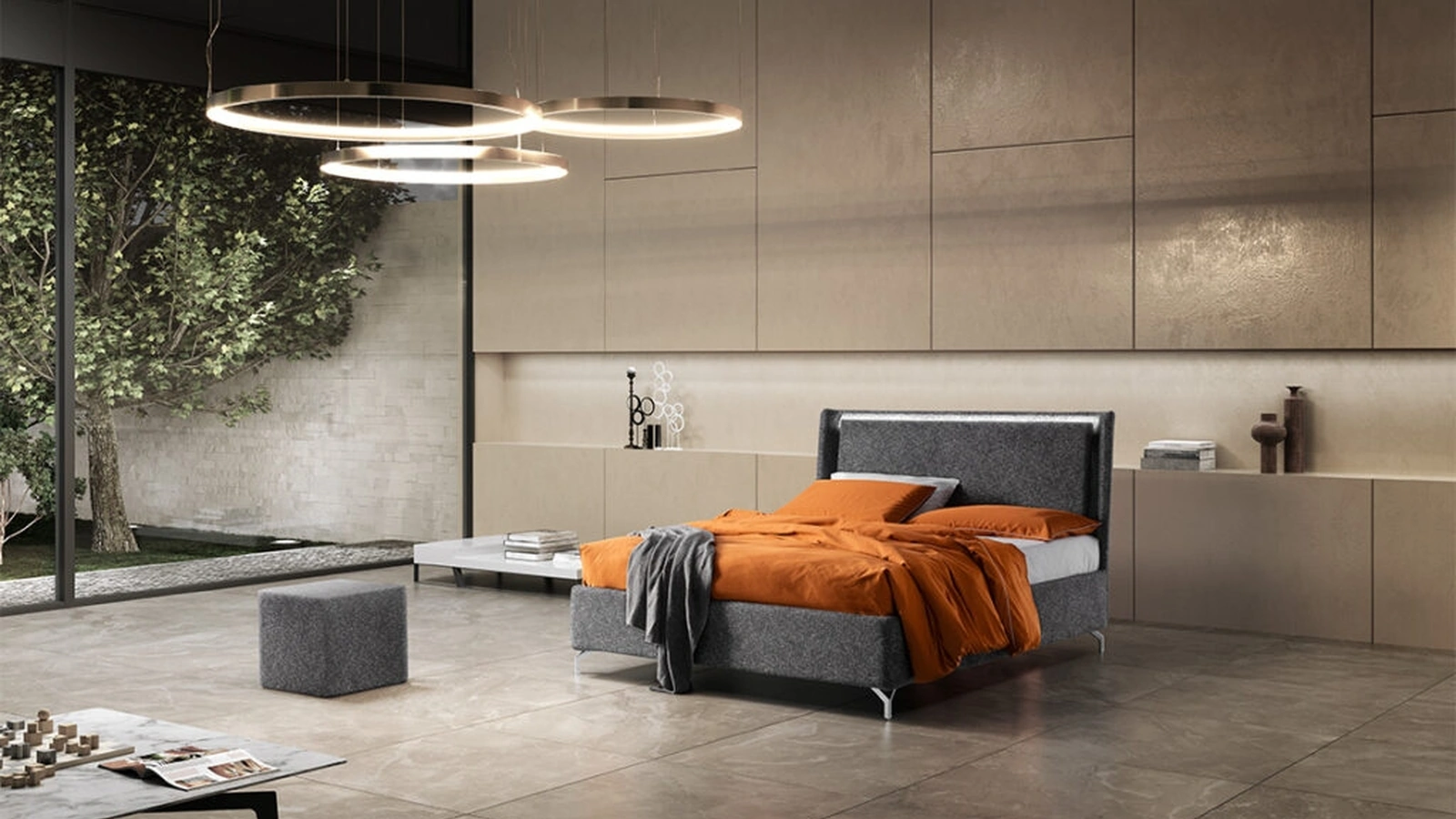 Letto imbottito Illumina di Stilfar Italia