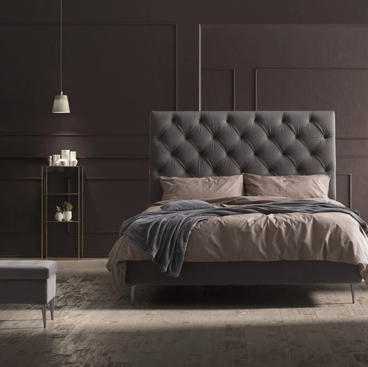 Letto in velluto Laura di Stilfar Italia