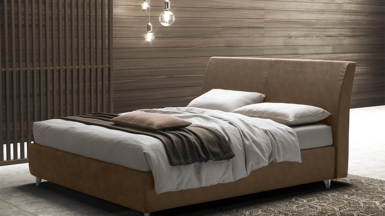 Letto matrimoniale in pelle Mara di Stilfar Italia