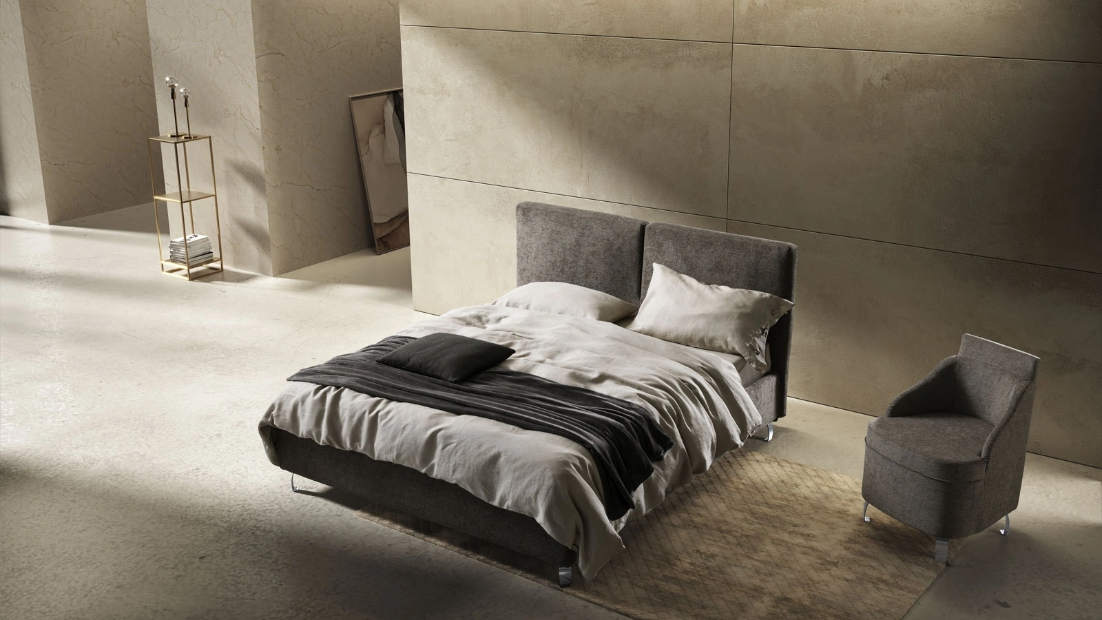 Letto matrimoniale in tessuto Martina di Stilfar Italia