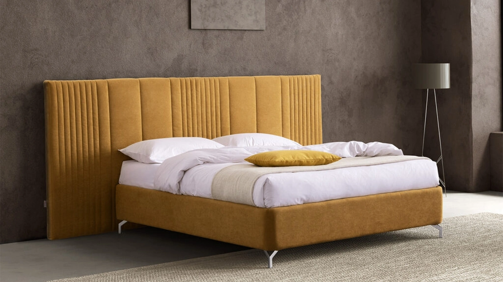 Letto Sommier 127 con testata a parete Matrix di Stilfar Italia