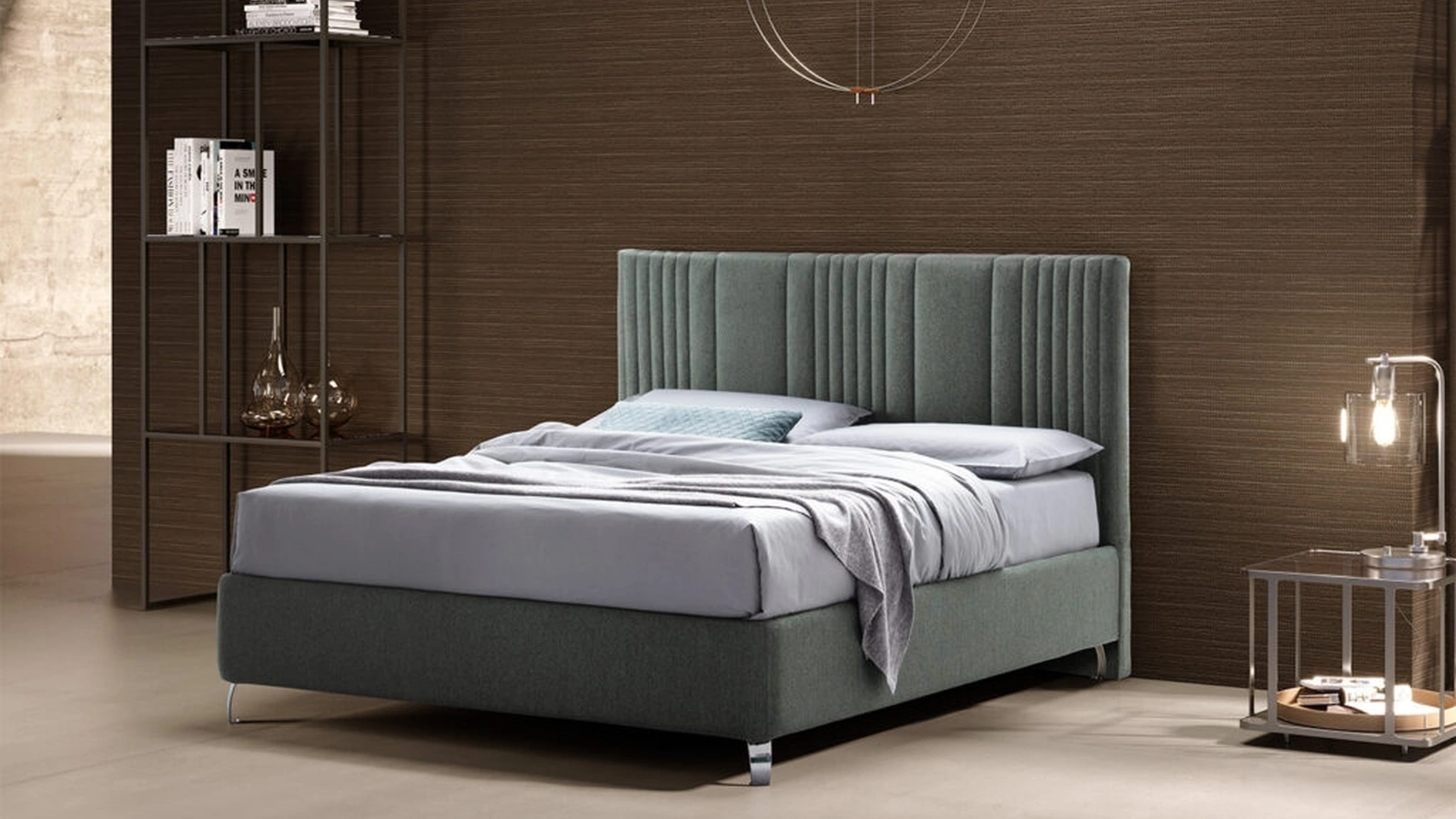 Letto Sommier 133 con testata a parete Matrix di Stilfar Italia