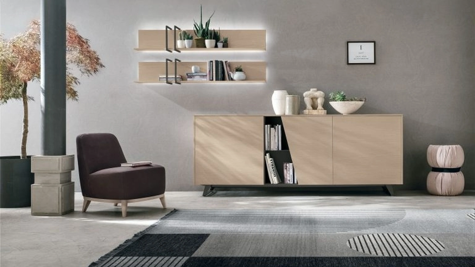 Madia Diagonal Rovere Sabbia di Tomasella