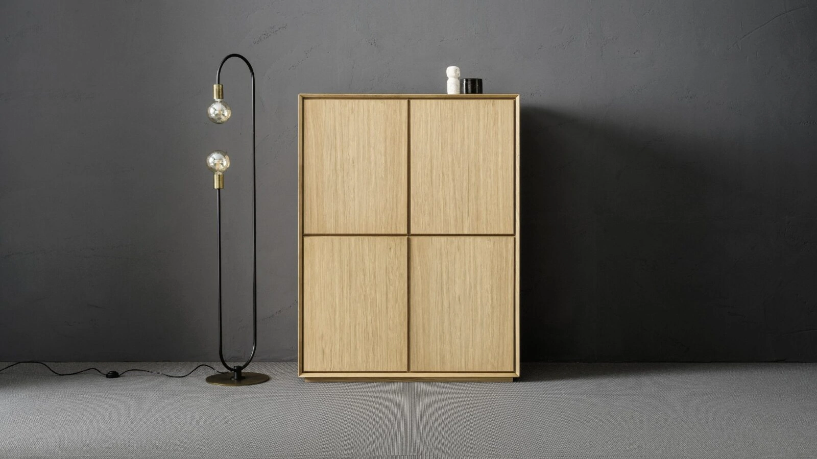 Madia Alta in legno con 4 ante Elemento Nook di Alta Corte