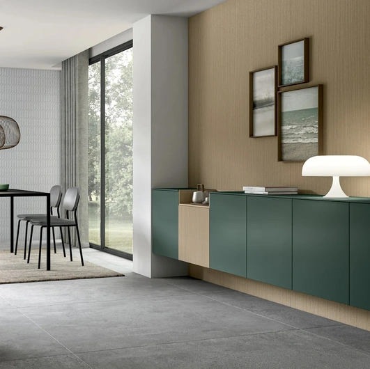 Mobile sospeso Living Glass 2|0 di Arredo3