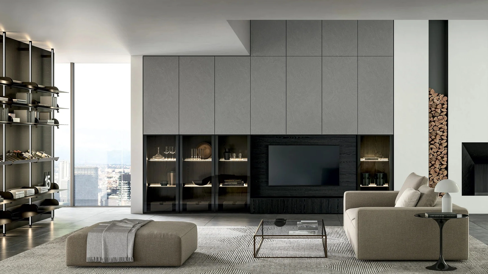 Parete Attrezzata Living Kali 01 di Arredo3