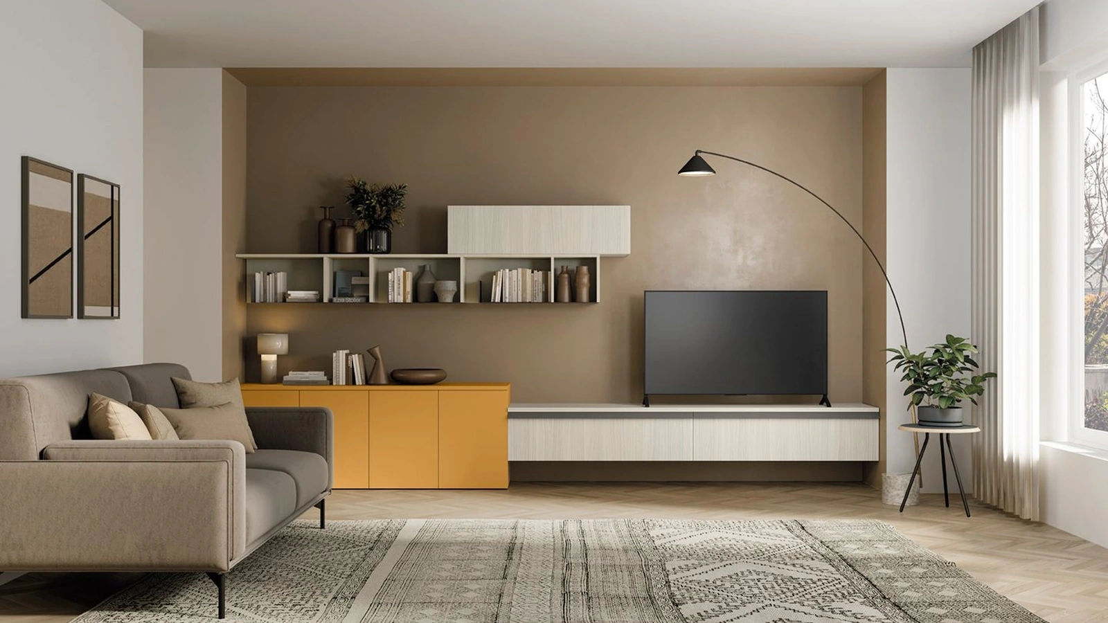 Parete Attrezzata Volo L003 di Colombini Casa