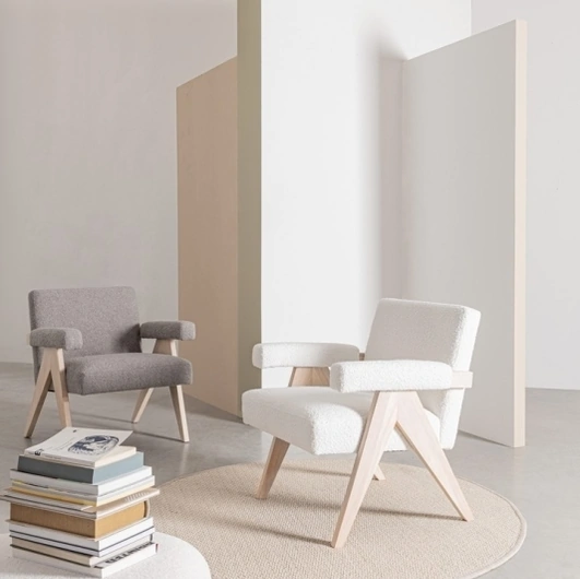 Poltroncina in tessuto e legno Faiza di Bizzotto