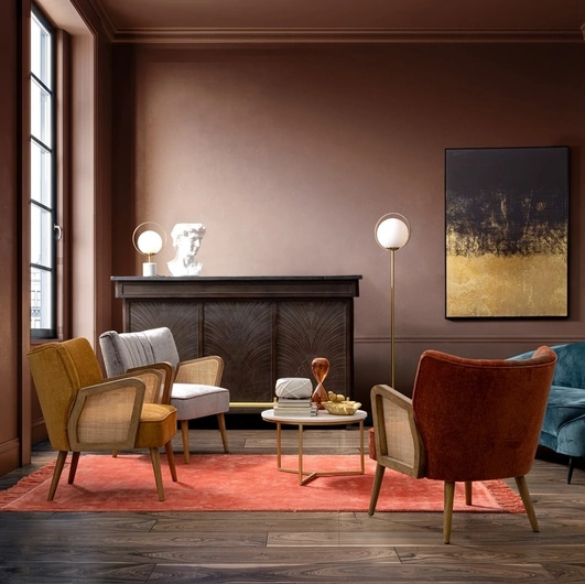 Poltroncina in tessuto Virna di Bizzotto