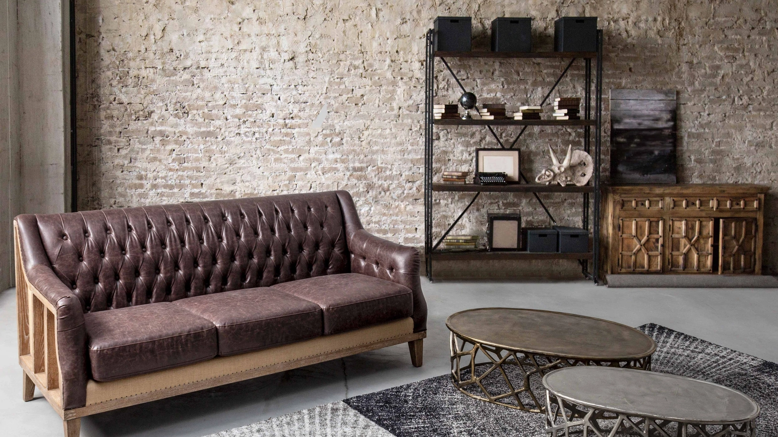 Divano lineare in ecopelle Raymond di Bizzotto