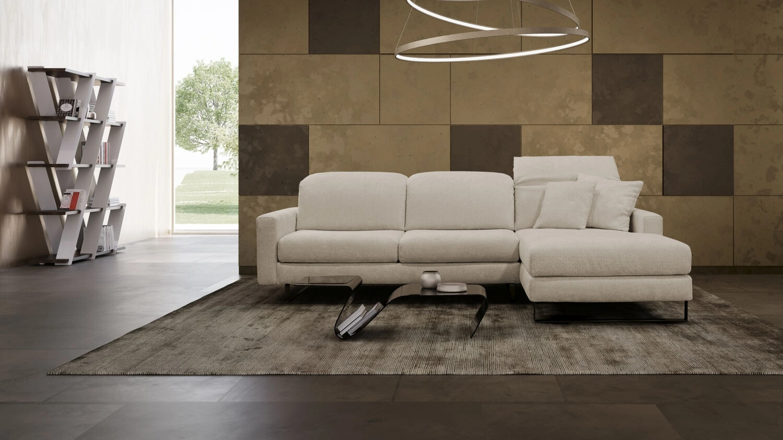 Divano con penisola Cocò di Rizzetto