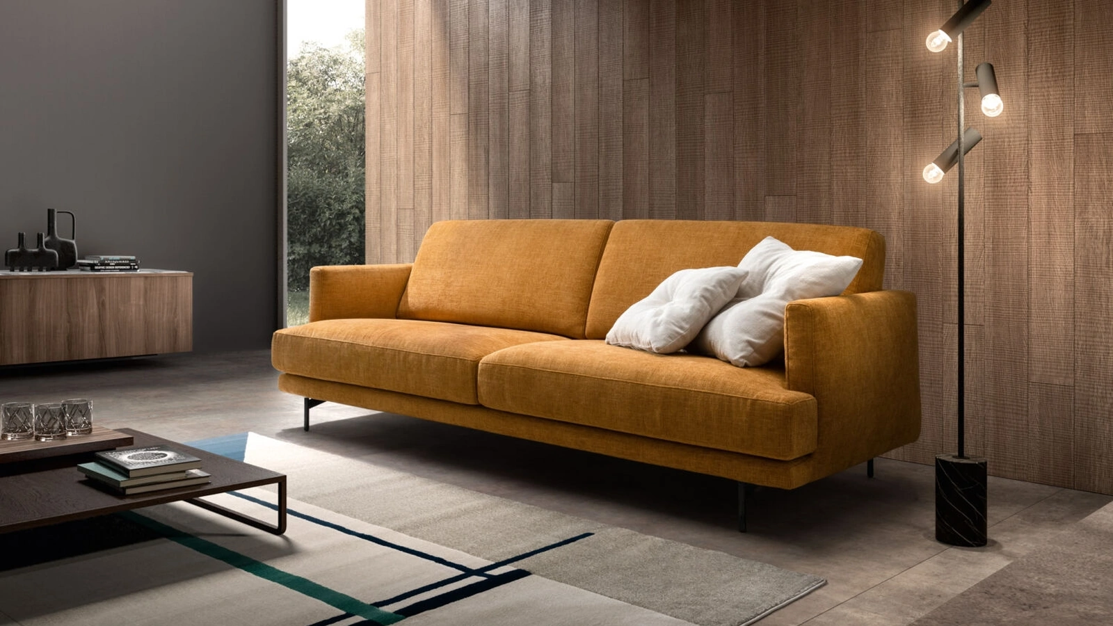 Divano lineare Denver di Rizzetto