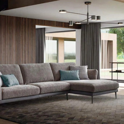 Divano in tessuto con penisola Nicole di Le Comfort