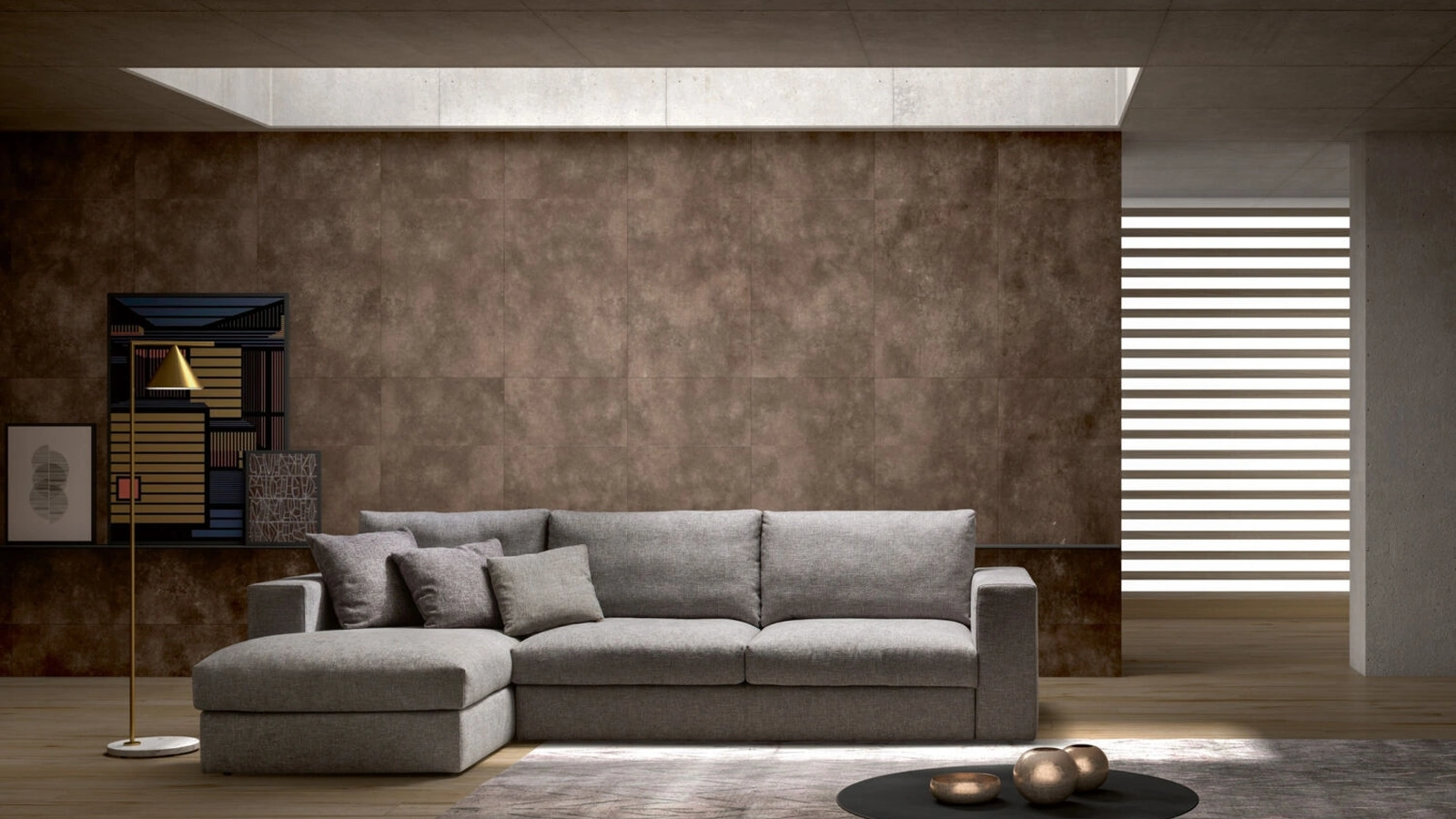 Divano con penisola Philippe di Rizzetto