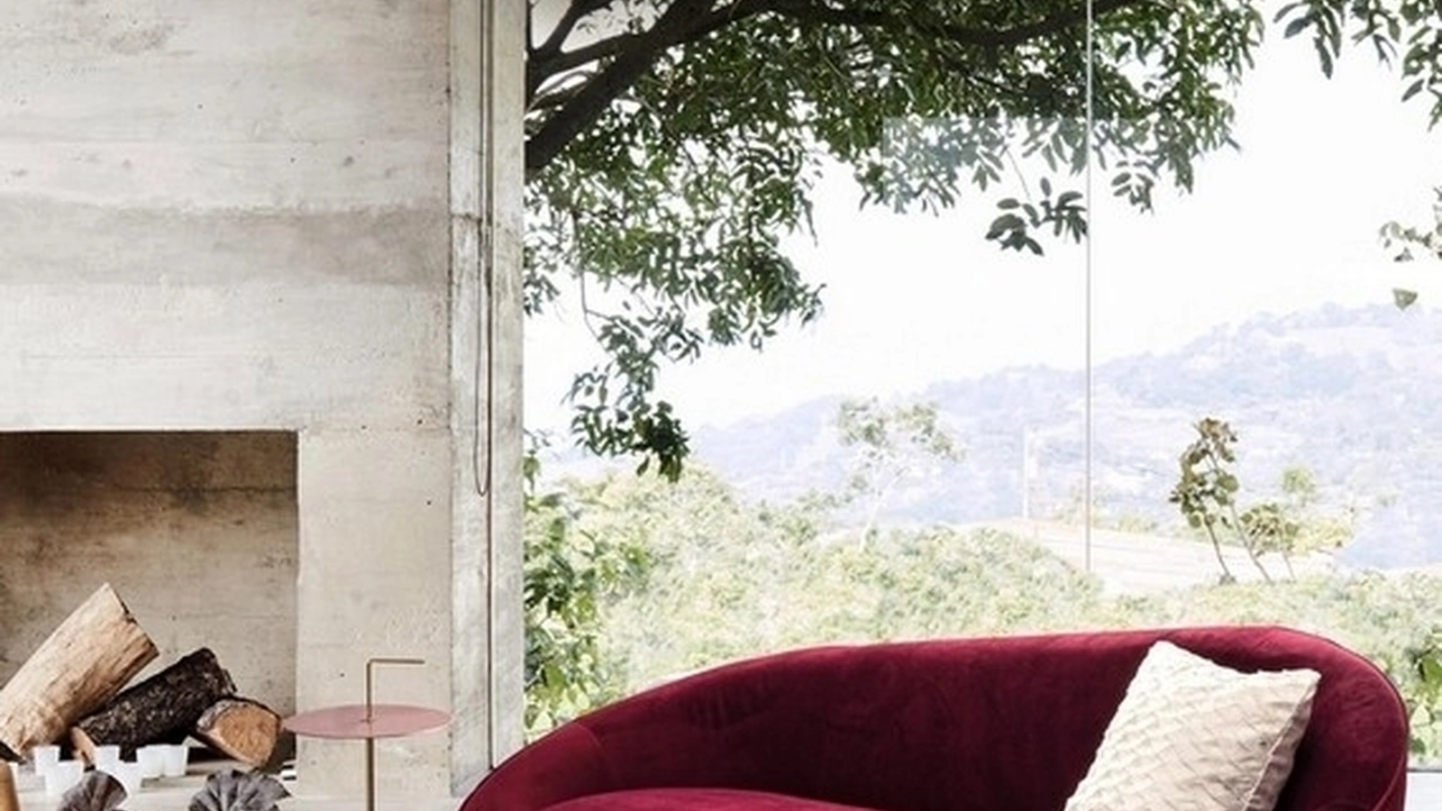 Divano lineare in velluto Seraphin di Bizzotto