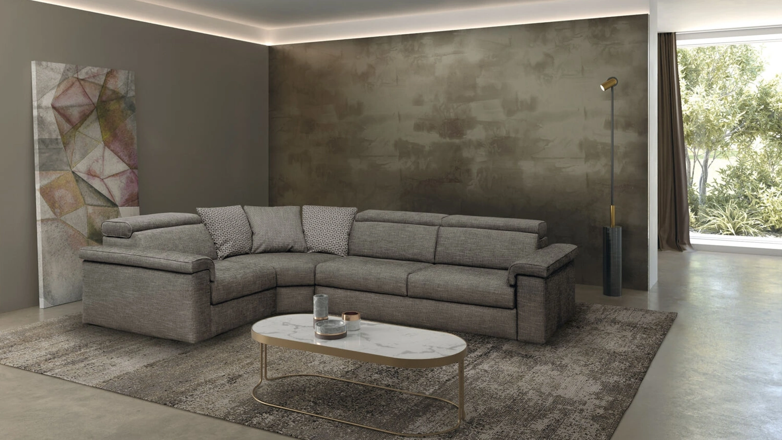 Divano angolare Stone di Rizzetto