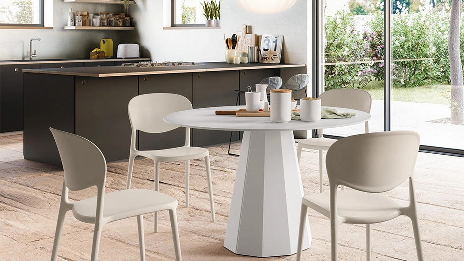 Sedia impilabile in polipropilene Abby di Connubia