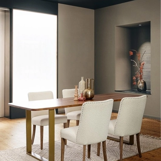 Sedia Beatriz rivestita in tessuto di Bizzotto