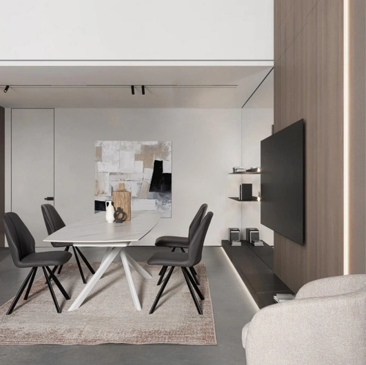 Sedia in ecopelle Maxwell di Bizzotto