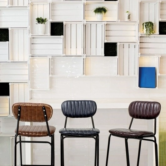 Sgabello in ecopelle Debbie di Bizzotto