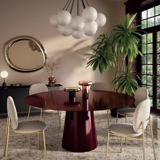 Tavolo rotondo Griffe laccato de Di Lazzaro