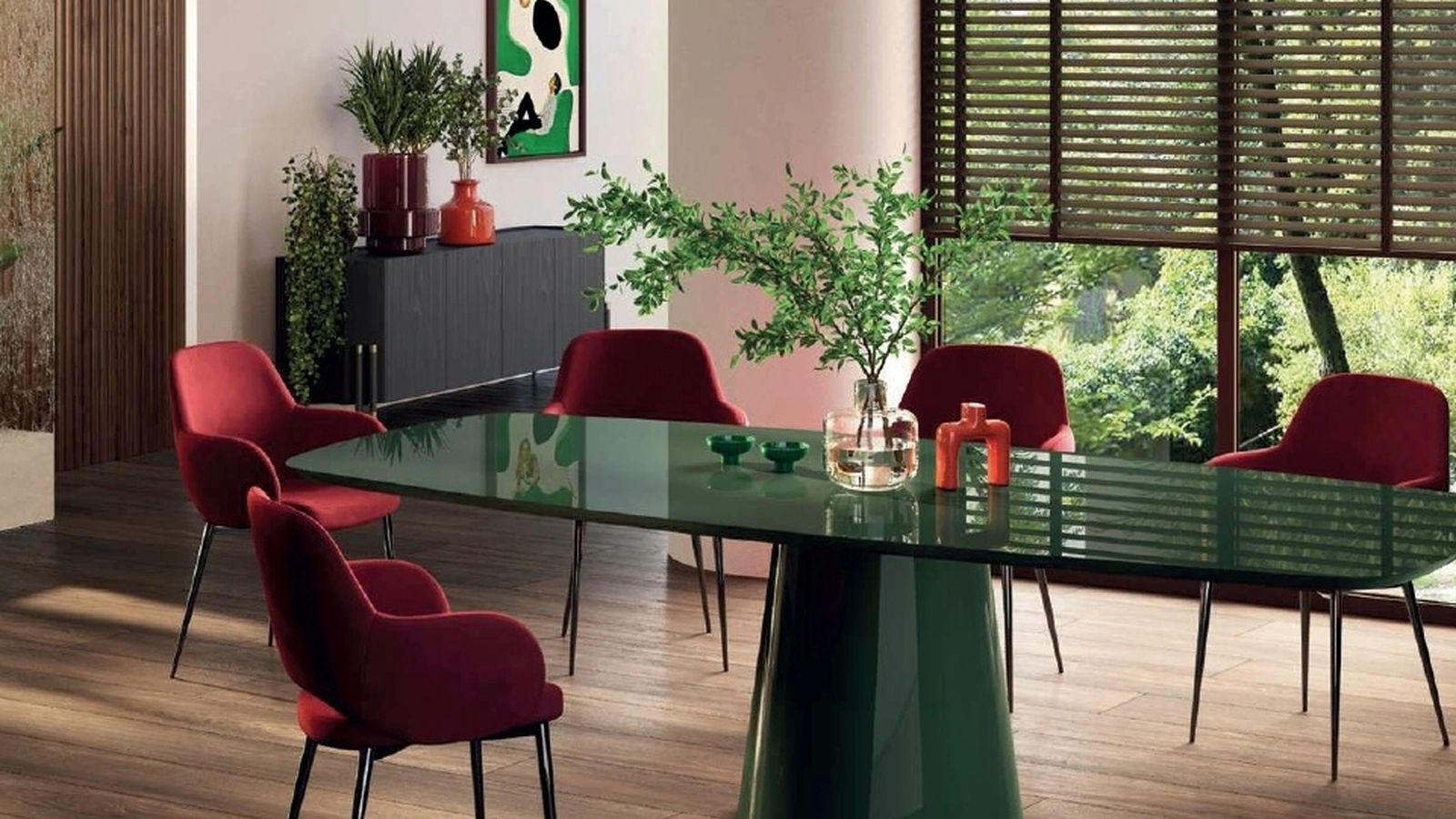 Tavolo rotondo Griffe laccato de Di Lazzaro