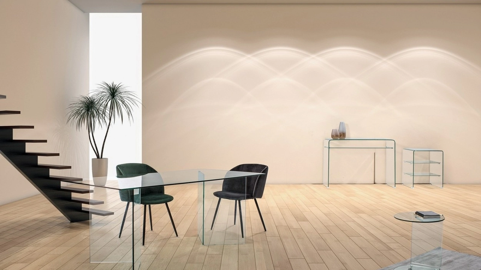 Tavolo Iride in vetro di Bizzotto