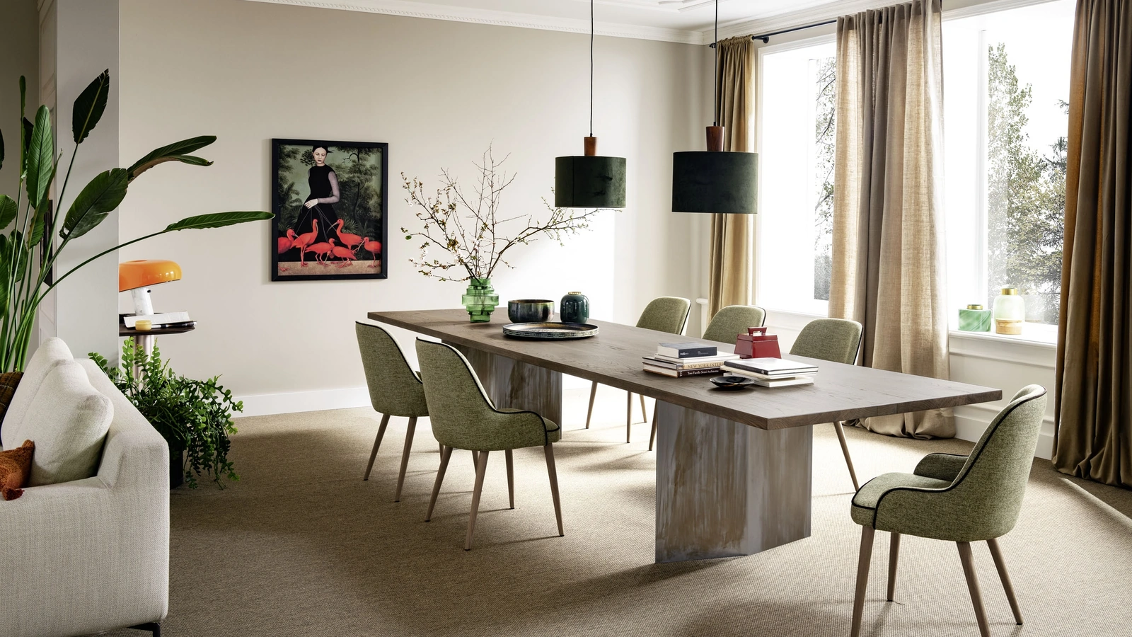 Tavolo Milano in rovere e acciaio di Alta Corte