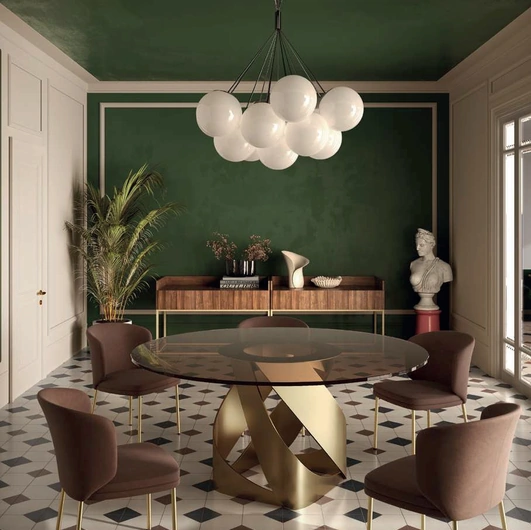 Tavolo Twirl in vetro de Di Lazzaro