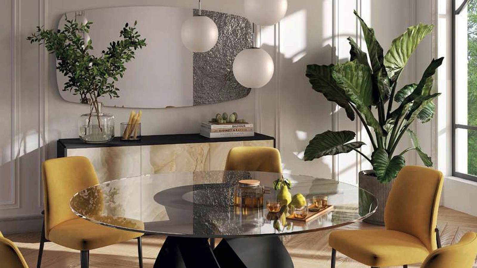 Tavolo Twirl in vetro de Di Lazzaro