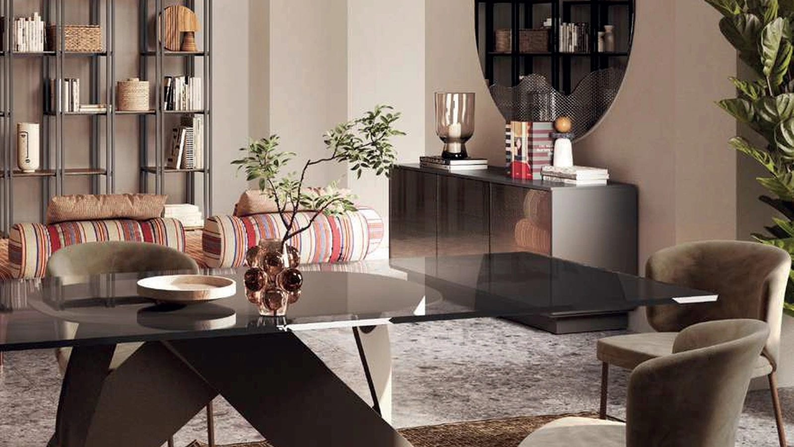 Tavolo Twirl in vetro de Di Lazzaro