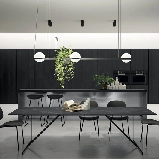 Cucina Design con isola in acciaio inox Smart 5 di Nova Cucina