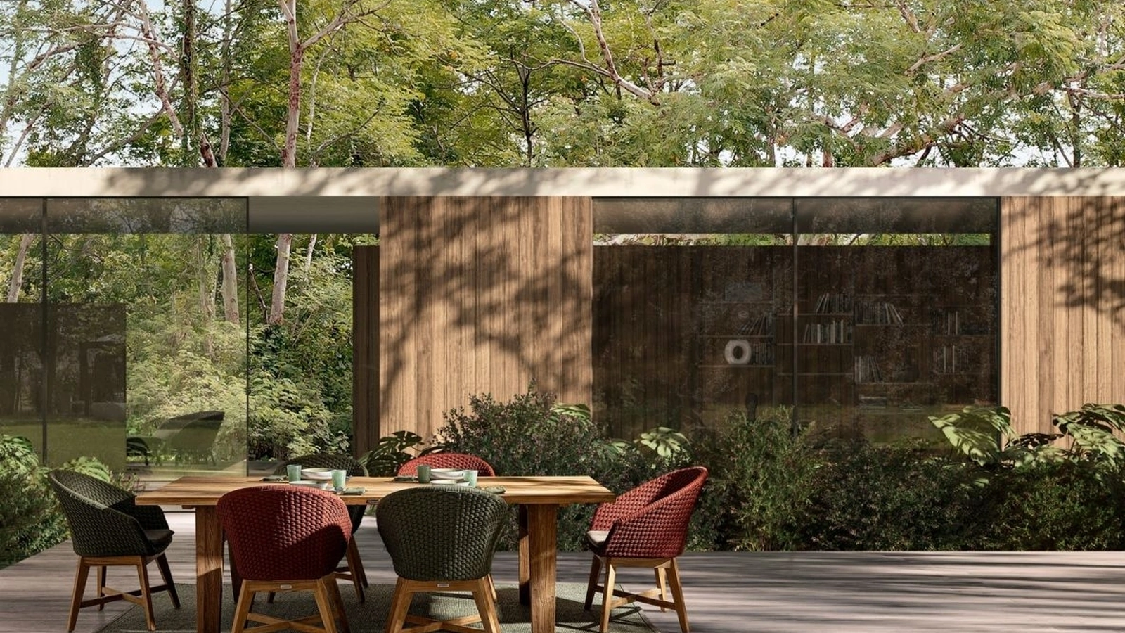 Sedia in corda e teak Coachella di Bizzotto