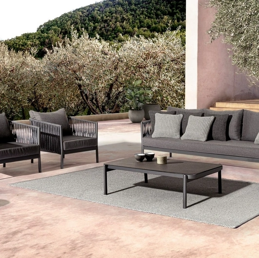 Arredo da esterno Florencia in corda, alluminio e tessuto di Bizzotto