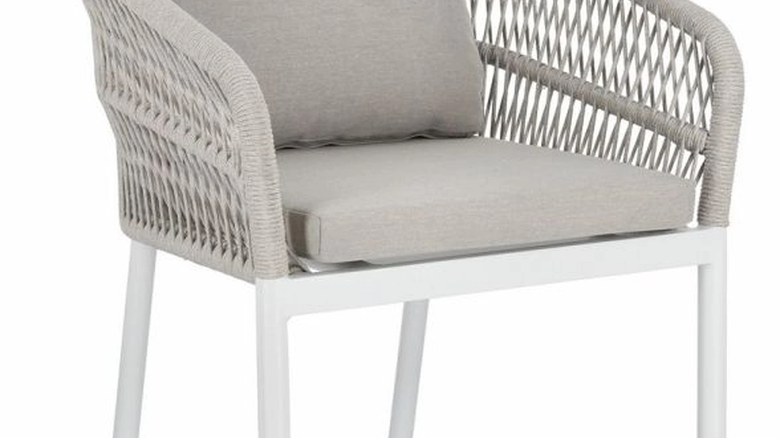 Sedia impilabile Galdana in corda e alluminio di Bizzotto