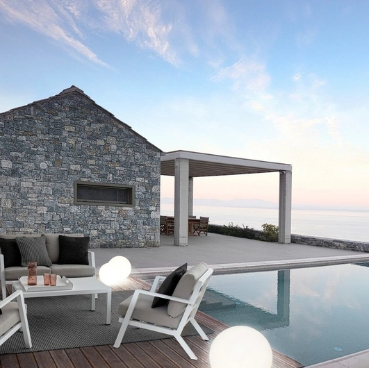 Arredo da esterno in alluminio e tessuto Harley di Bizzotto